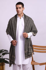 Gulzar Green Textured Men Shawl