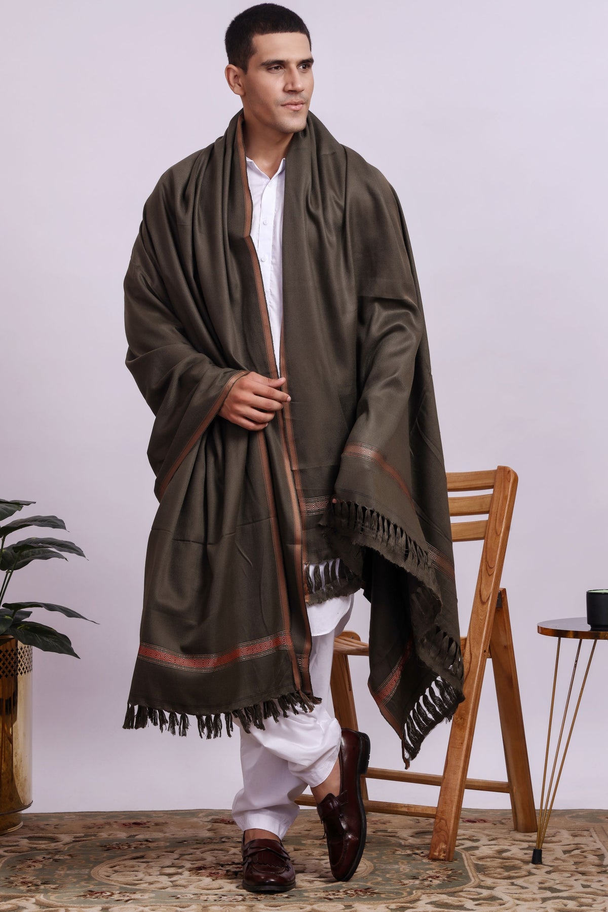 Noor Green Men Shawl