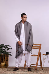 Noor Grey Men Shawl