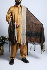 Ravish Brown & Green Unisex Shawl