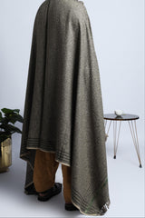 Falah Gray & Black Textured Men Shawl