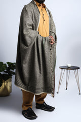 Falah Gray & Black Textured Men Shawl