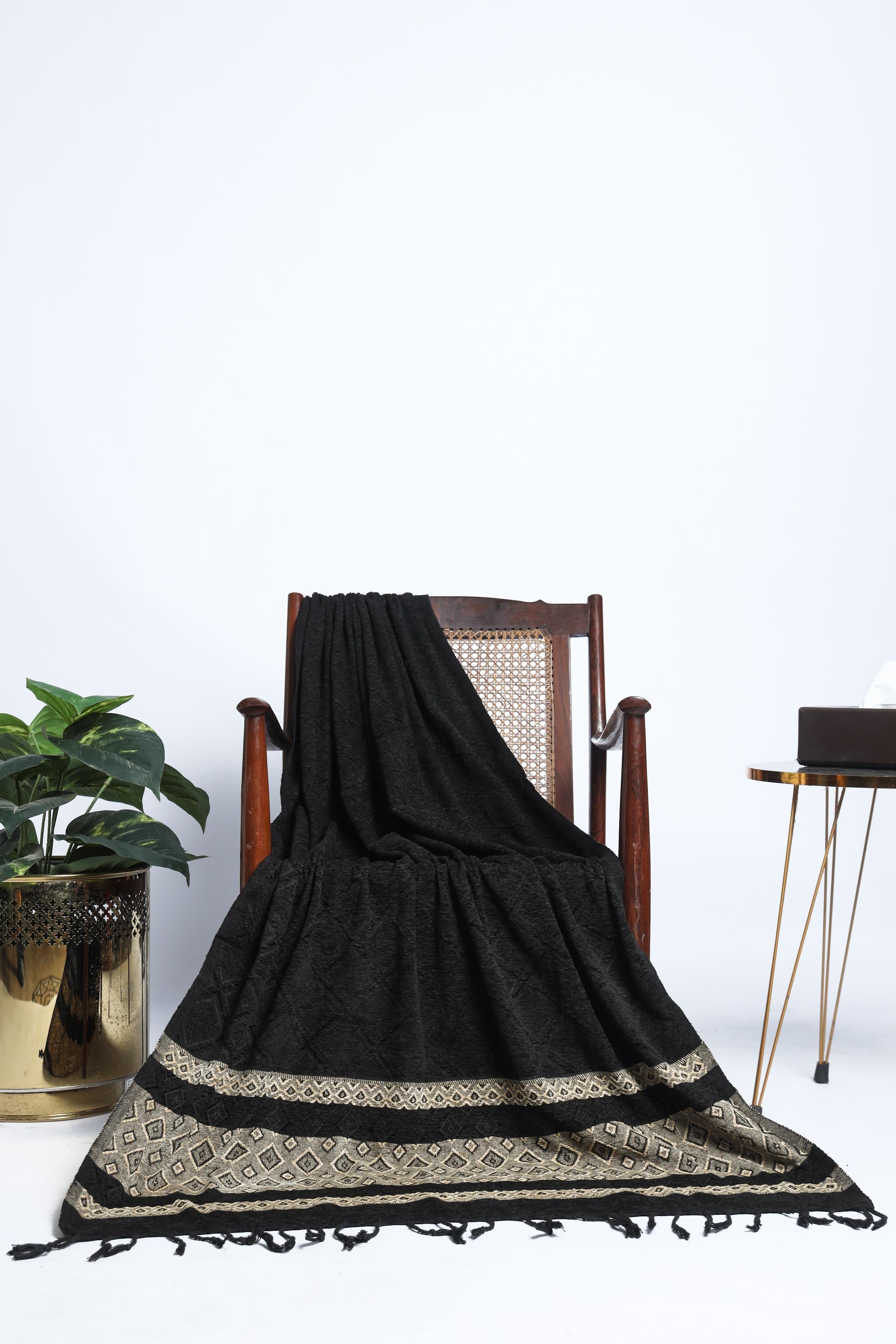 Raag Black Premium Men Shawl