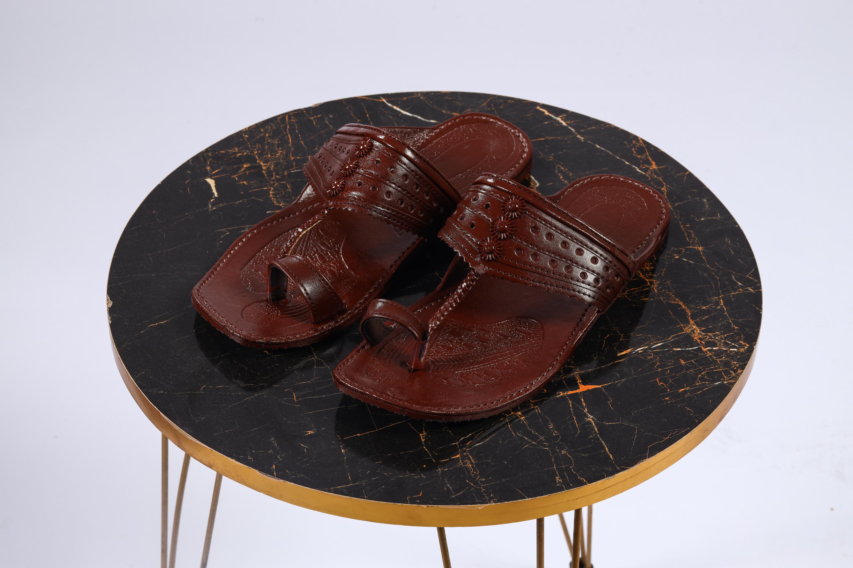 Brown Kolapuri Chappal - Men