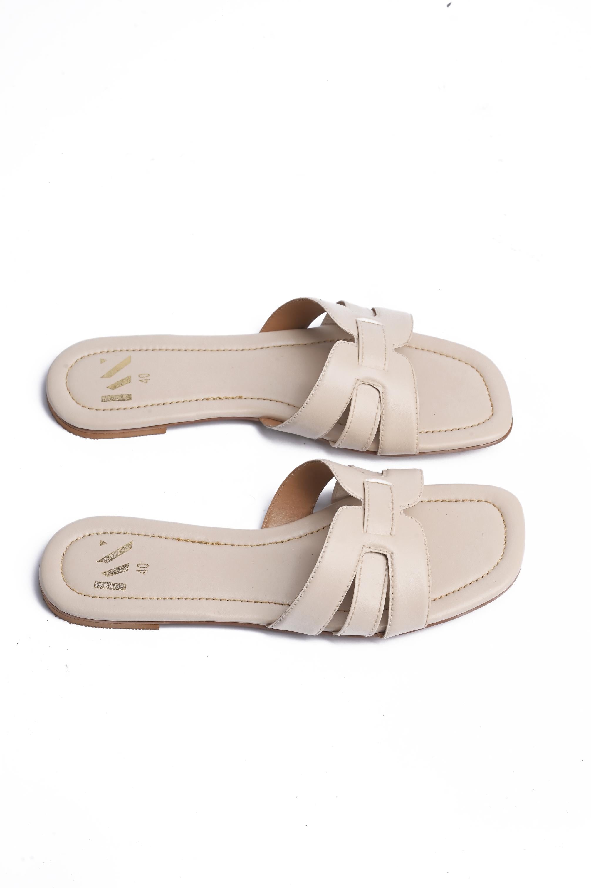 IVORY LUXE COMFORT BEIGE SLIDE