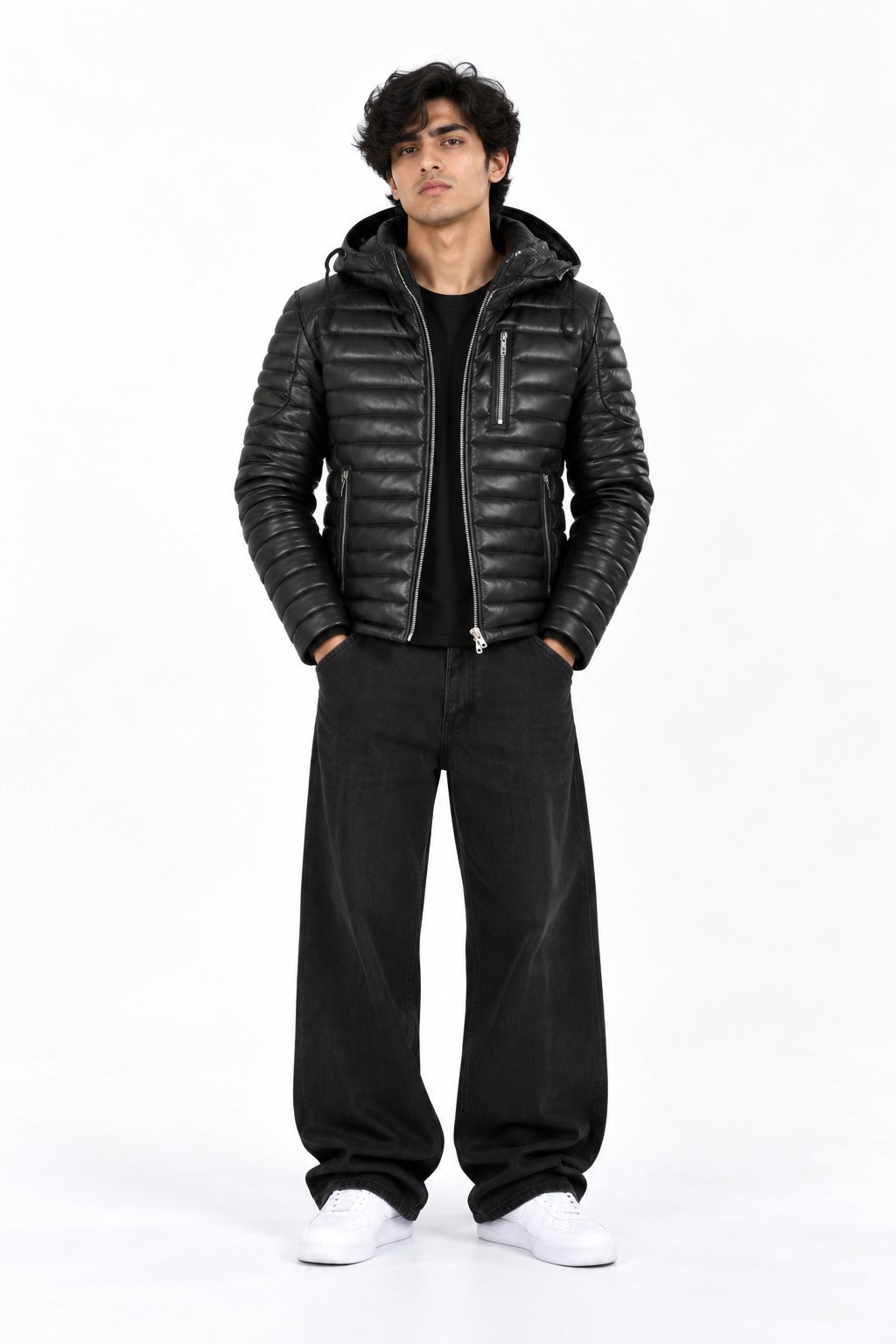 The Puffer Leather Jacket
