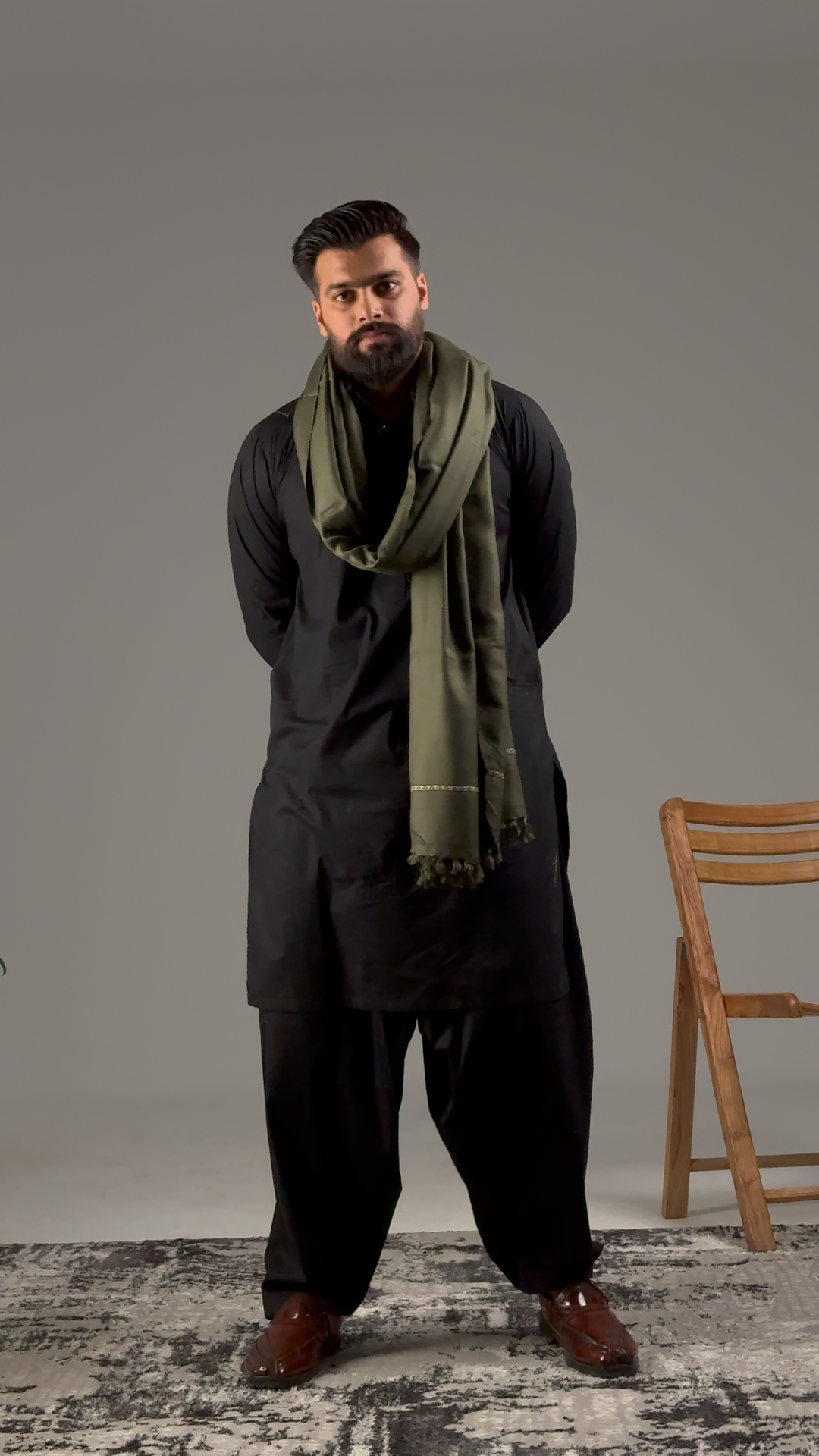 Noor Green Men Shawl